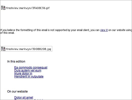 screenshot of ALT text rendering in Eudora